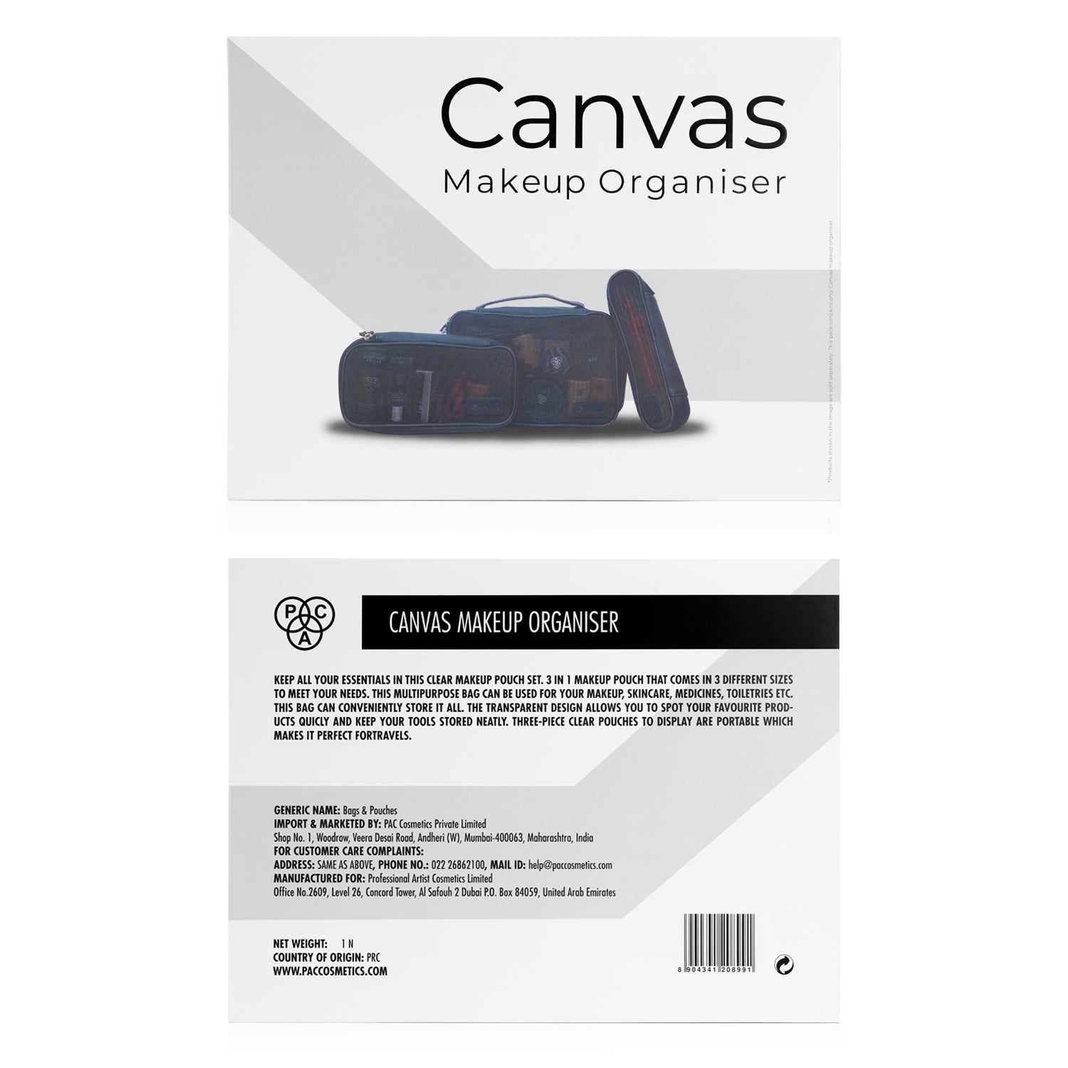 Canvas Makeup Organiser (Set of 3)