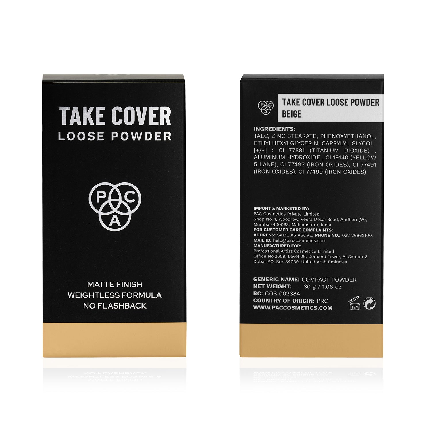 Pac Take Cover Loose Powder #Color_Beige