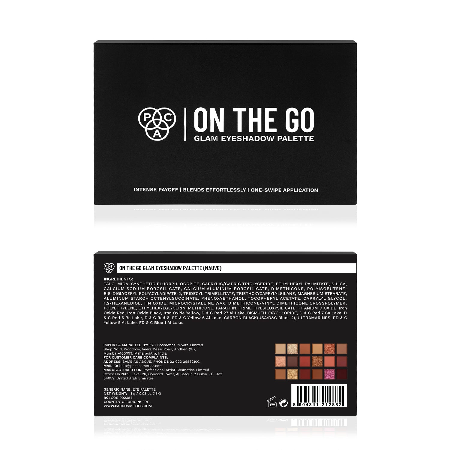 PAC On The Go Glam Eyeshadow Palette #Color_Mauve